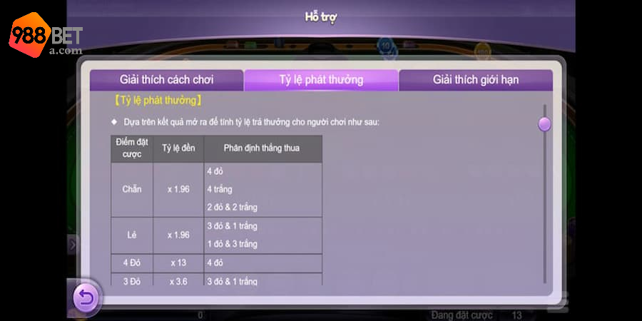 Luật chơi xóc đĩa online 988BET đơn giản